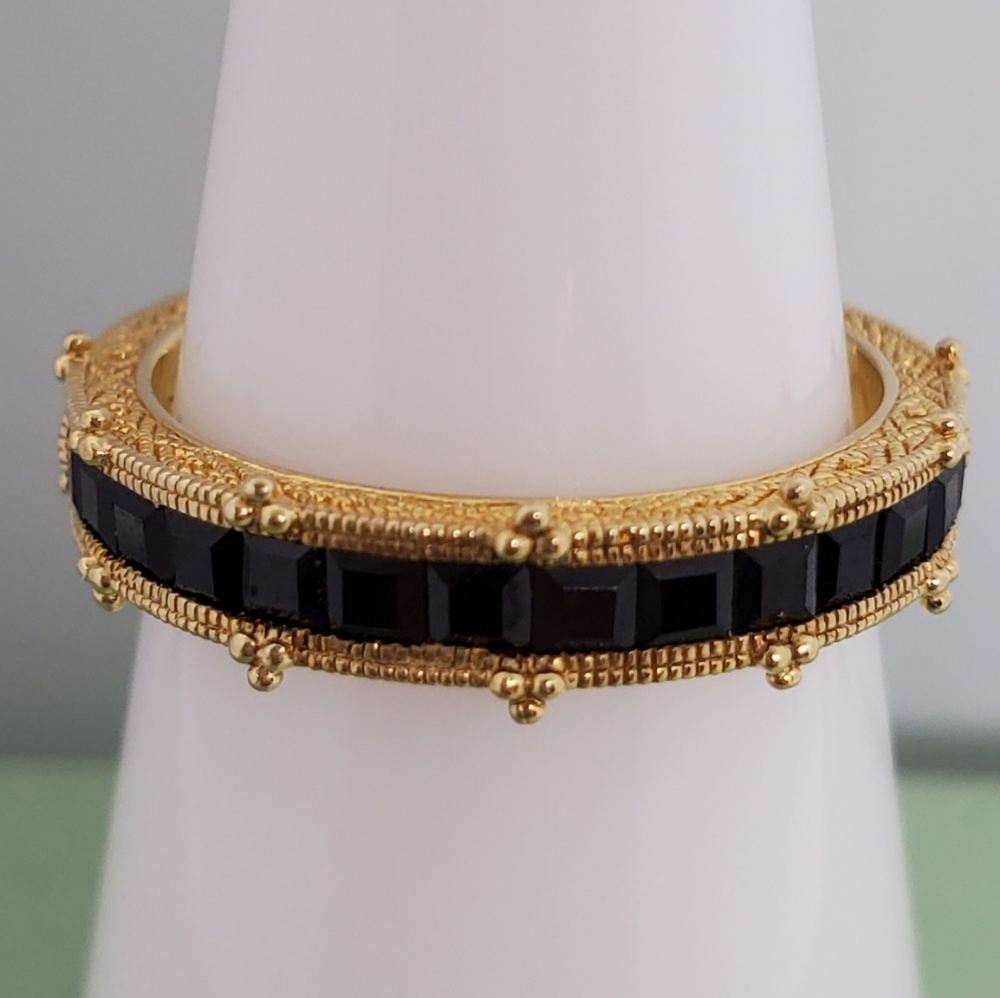 Judith Ripka Black Spinel Band Ring